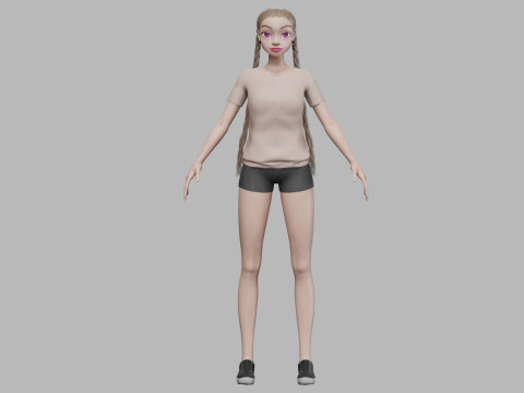 Pretty young girl V26755 3D Model