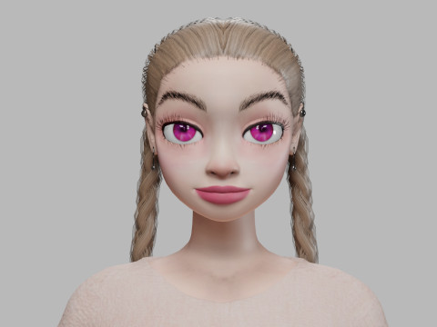 Pretty young girl V26755 3D Model