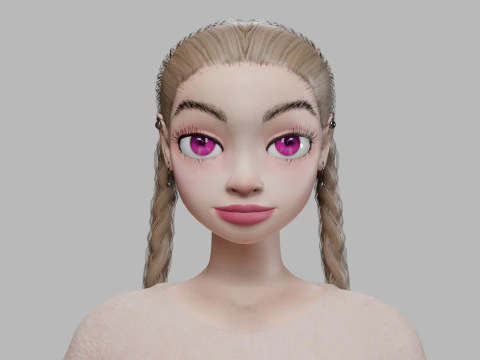 Pretty young girl V26755 3D Model