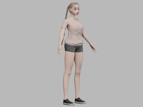 Pretty young girl V26755 3D Model