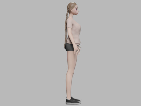 Pretty young girl V26755 3D Model