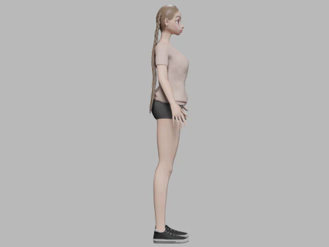 Pretty young girl V26755 3D Model