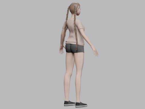 Pretty young girl V26755 3D Model