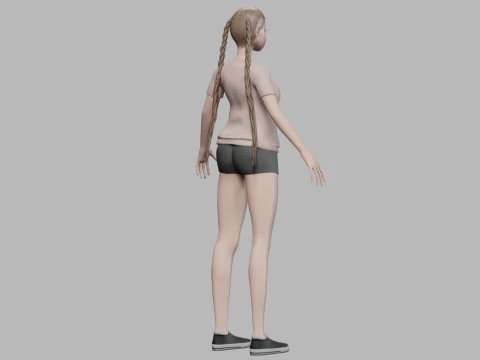 Pretty young girl V26755 3D Model