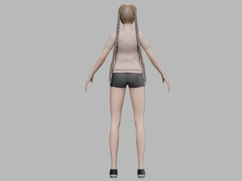 Pretty young girl V26755 3D Model