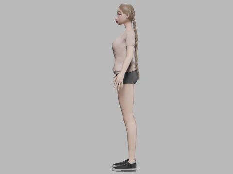 Pretty young girl V26755 3D Model