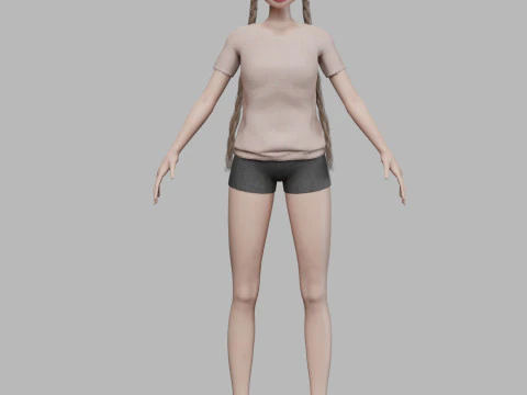 Pretty young girl V26755 3D Model