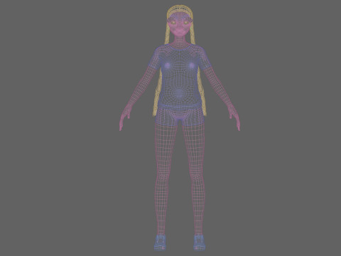 Pretty young girl V26755 3D Model