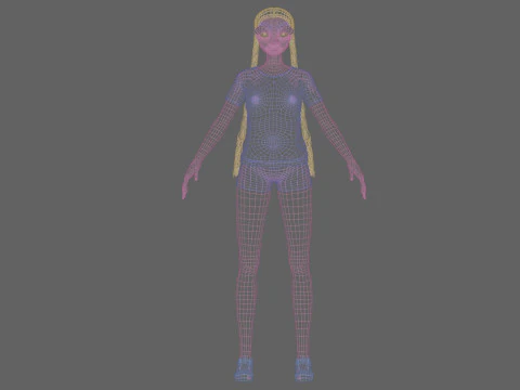 Pretty young girl V26755 3D Model