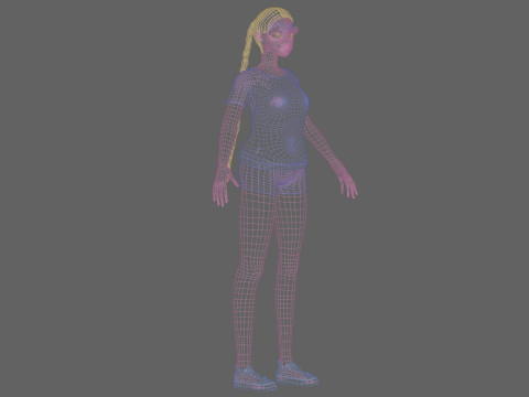 Pretty young girl V26755 3D Model