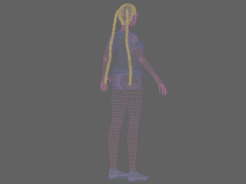 Pretty young girl V26755 3D Model