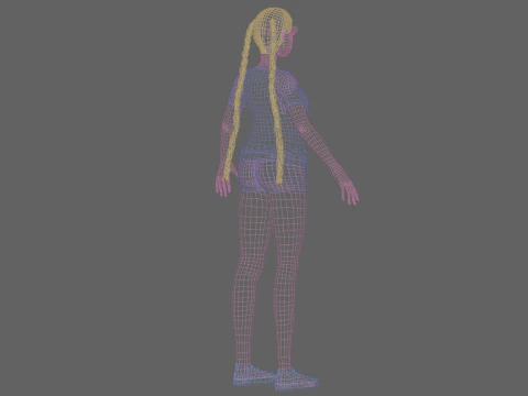Pretty young girl V26755 3D Model