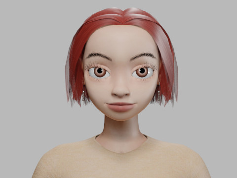 Standard young girl V28137 Model 3D