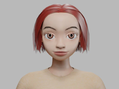 Standard young girl V28137 3D Model