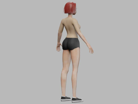 Standard young girl V28137 3D Model