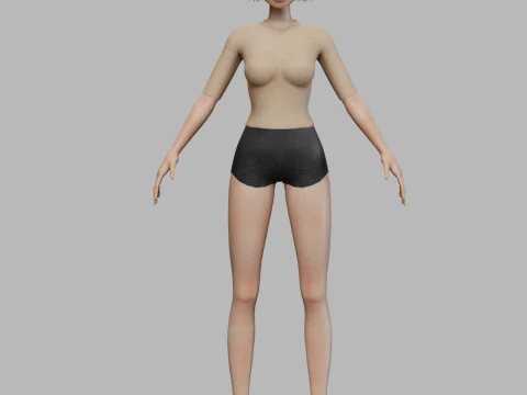 Standard young girl V28137 3D Model