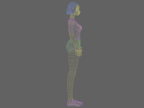 Standard young girl V28137 Model 3D