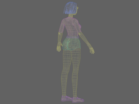 Standard young girl V28137 Model 3D
