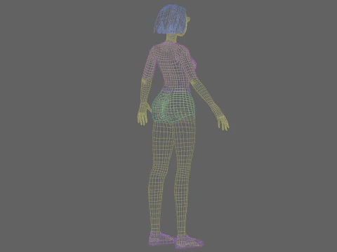 Standard young girl V28137 3D Model
