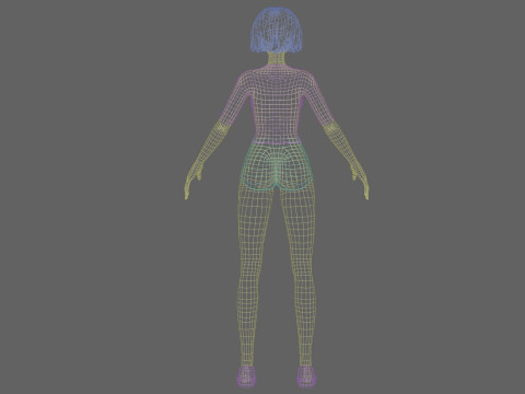 Standard young girl V28137 Model 3D
