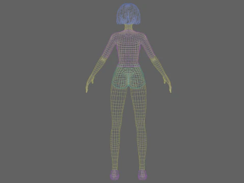 Standard young girl V28137 3D Model