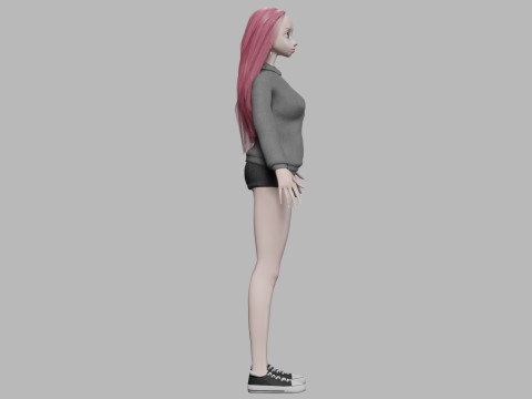 Sweet cartoon girl V35608 Modelo 3D