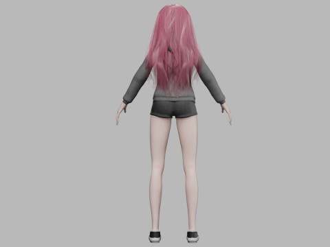 Sweet cartoon girl V35608 Modelo 3D