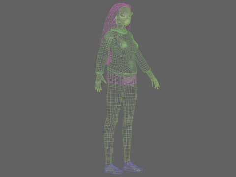 Sweet cartoon girl V35608 Modelo 3D