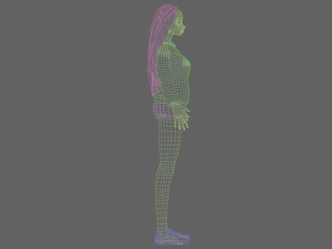 Sweet cartoon girl V35608 Modelo 3D