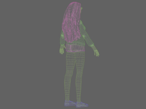 Sweet cartoon girl V35608 Modelo 3D