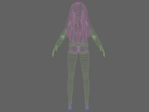 Sweet cartoon girl V35608 Modelo 3D