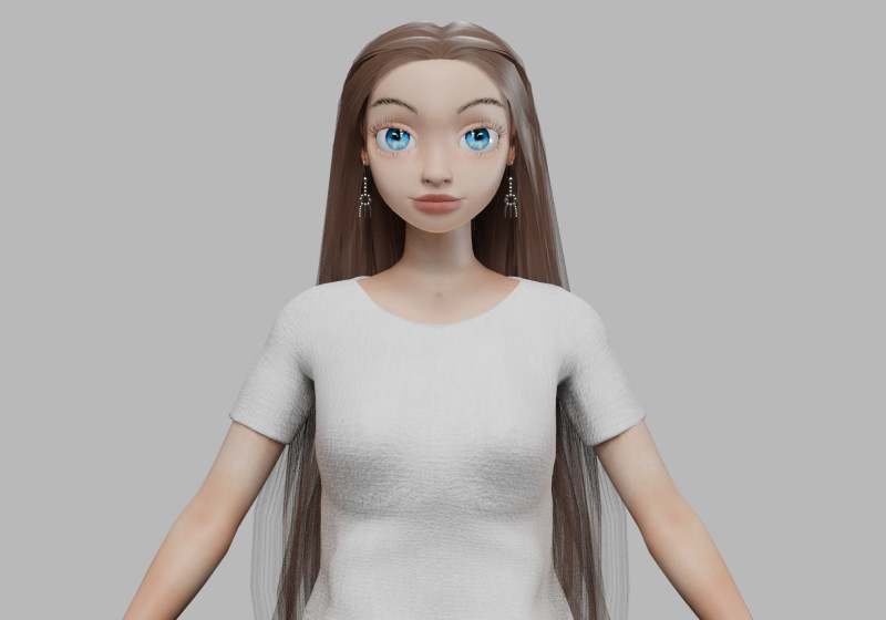 Sweet pretty girl V34714 3Dモデル .c4d .max .obj .3ds .fbx .stl .blend 