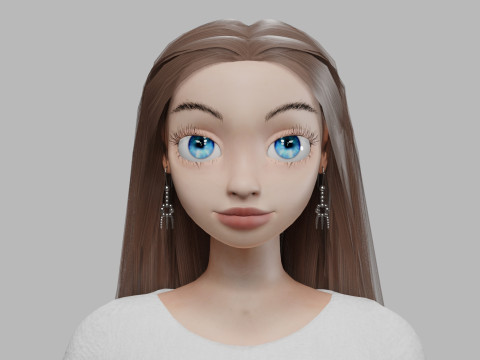 Sweet pretty girl V34714 3Dモデル