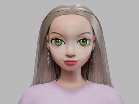 Sweet young girl V30162 3Dモデル