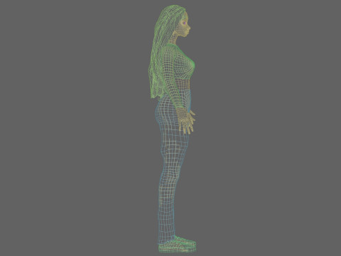 Teen cartoon girl V33882 3D मॉडल