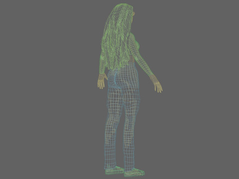 Teen cartoon girl V33882 3D मॉडल