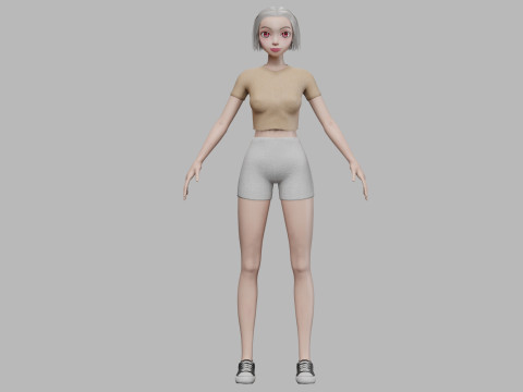 Teen young girl V27773 3D 모델