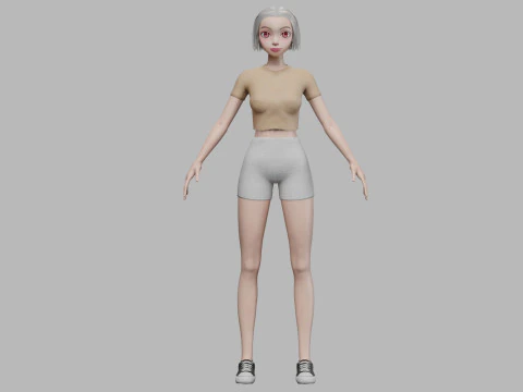 Teen young girl V27773 3D Model