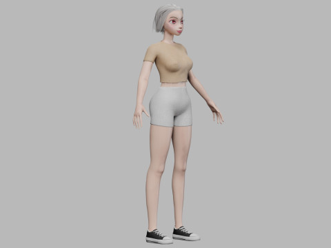 Teen young girl V27773 3D 모델