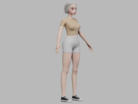 Teen young girl V27773 3D Model