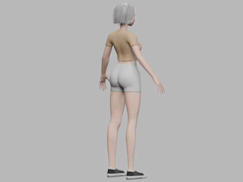 Teen young girl V27773 3D 모델