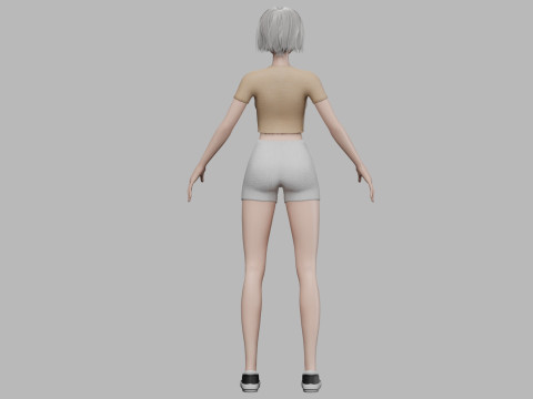 Teen young girl V27773 3D 모델