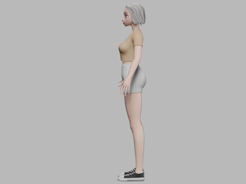 Teen young girl V27773 3D 모델