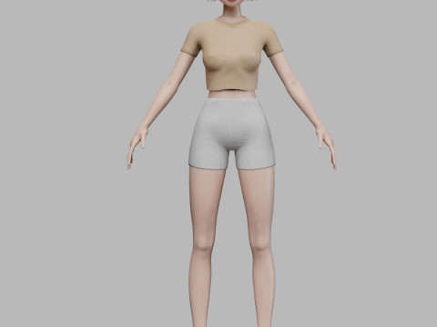 Teen young girl V27773 3D 모델