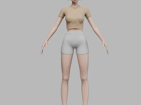 Teen young girl V27773 3D Model