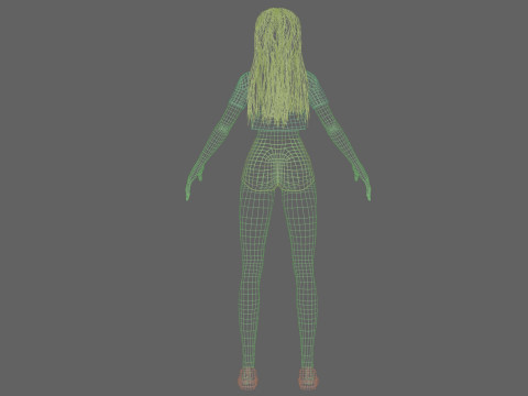 Young basic girl V30089 3D Model