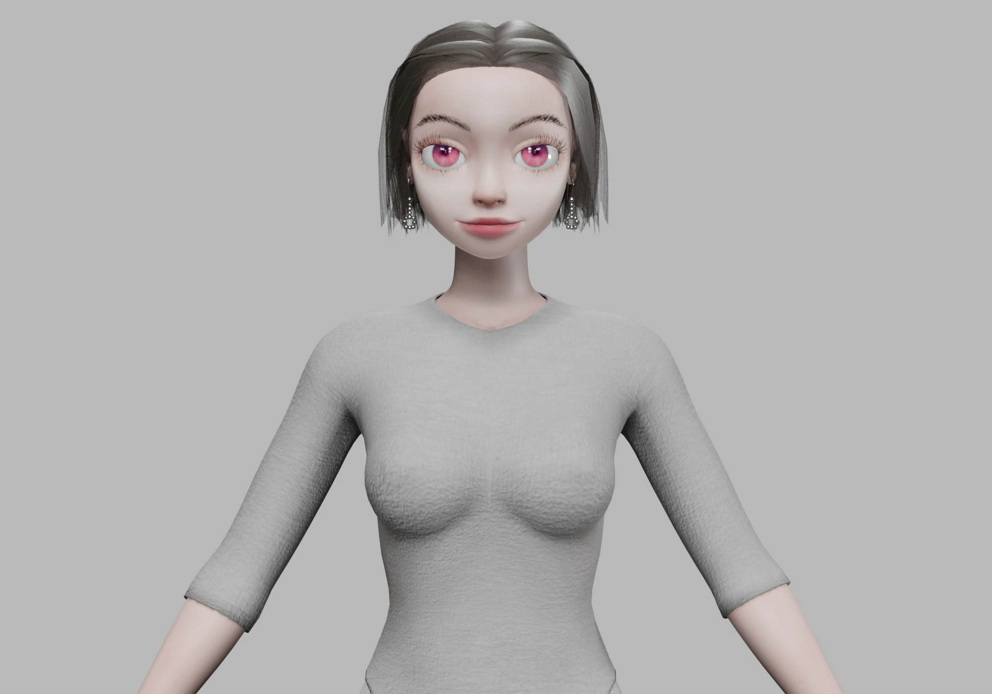 Young classic girl V26819 3D Model .c4d .max .obj .3ds .fbx .stl .blend 