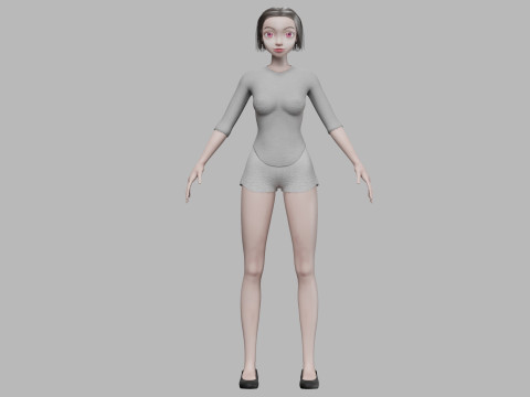 Young classic girl V26819 3D Model
