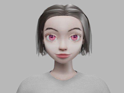 Young classic girl V26819 3D Model