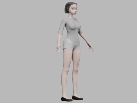 Young classic girl V26819 3D Model